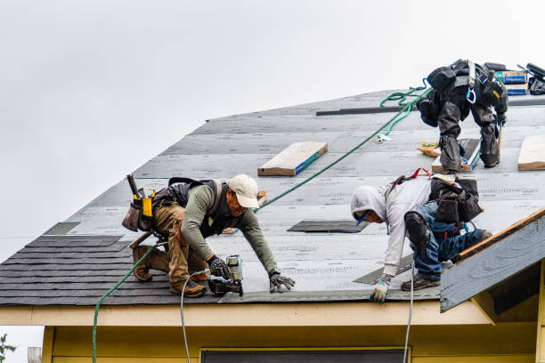Professional Gutter Installation technician working in Crows Landing, CA
